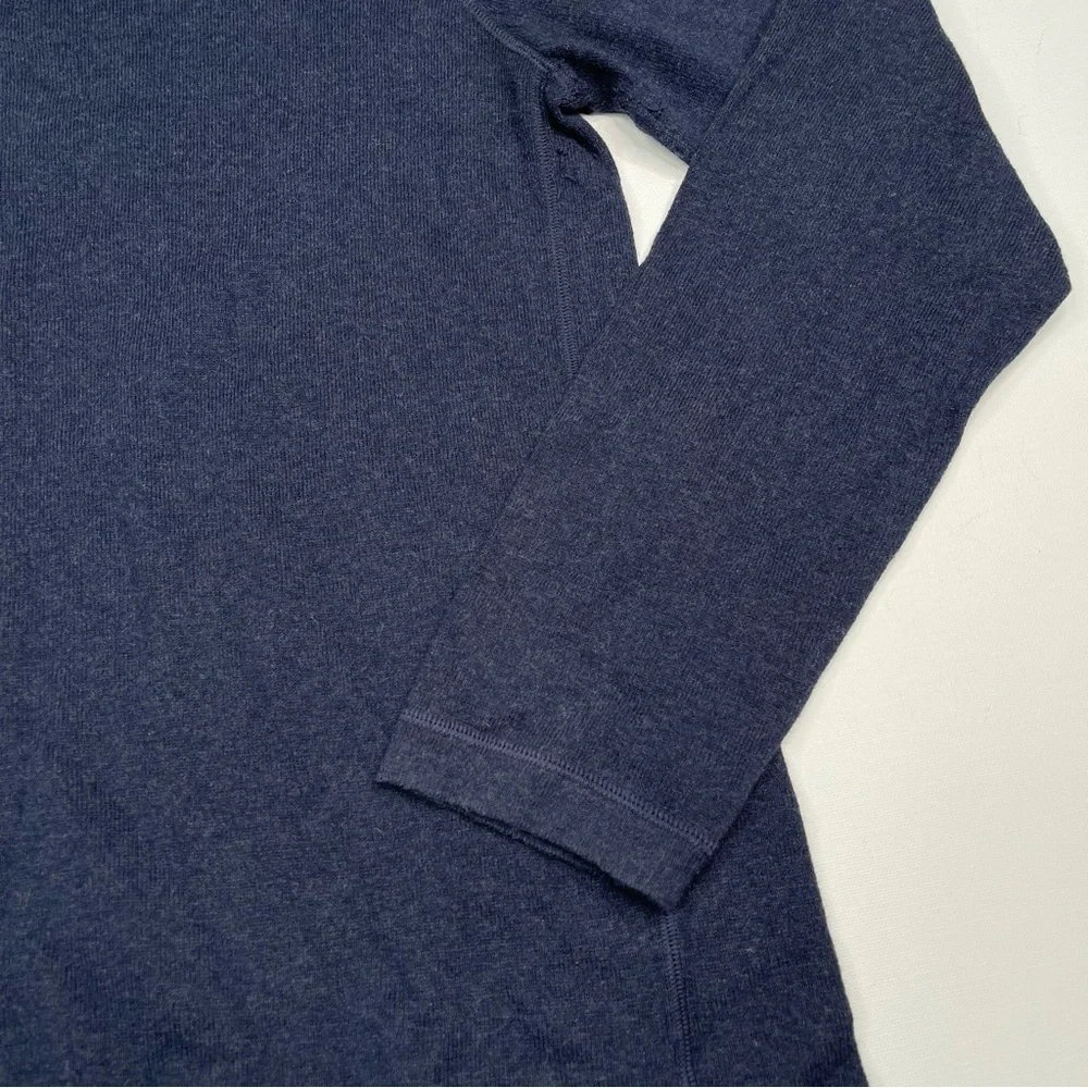 Eddie Bauer Sweater Merino Wool Cotton Navy Blue Outdoor Gorp Office  Tall